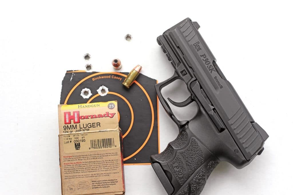 P30SK was tested for On Target with 115-, 124-, and 147-grain 9mm ammo.
